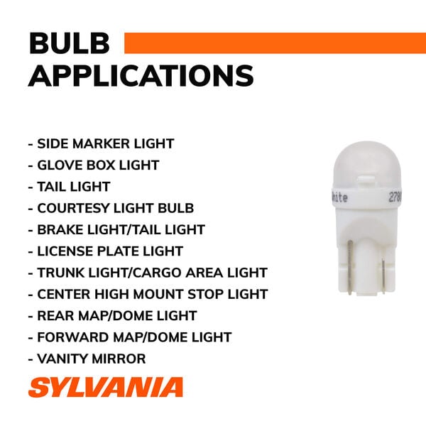 SYLVANIA 168 WHITE SYL LED Mini Bulb, 2 Pack, , hi-res